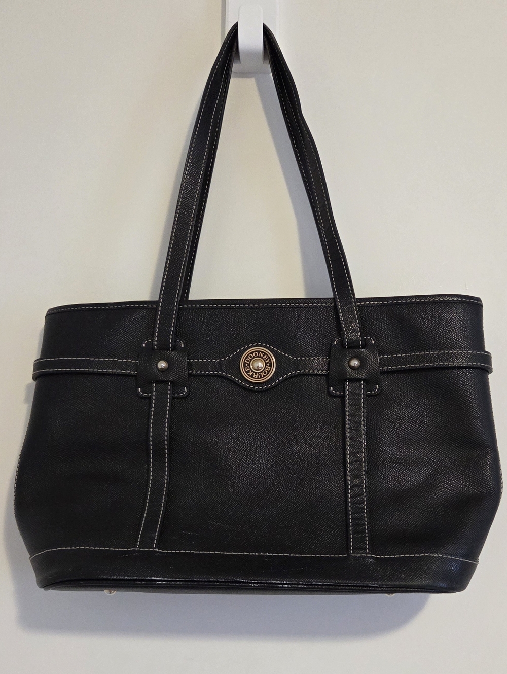 Dooney & Bourke Black Pebbled Leather Shoulder Bag